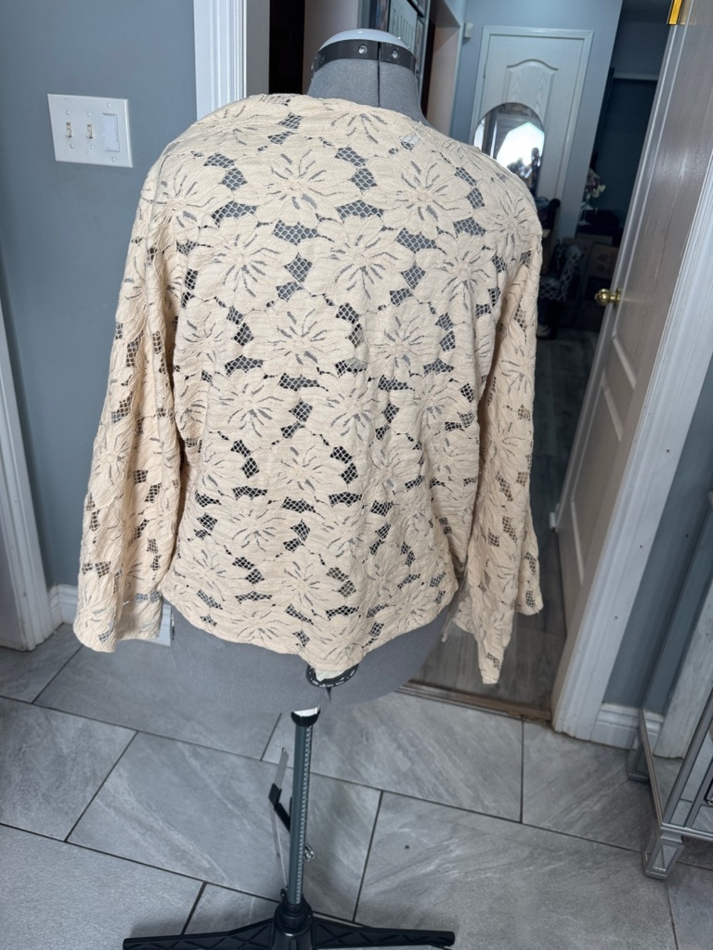 Free People Romona Lace Kimono - Ivory… new with tags - Picture 2 of 12